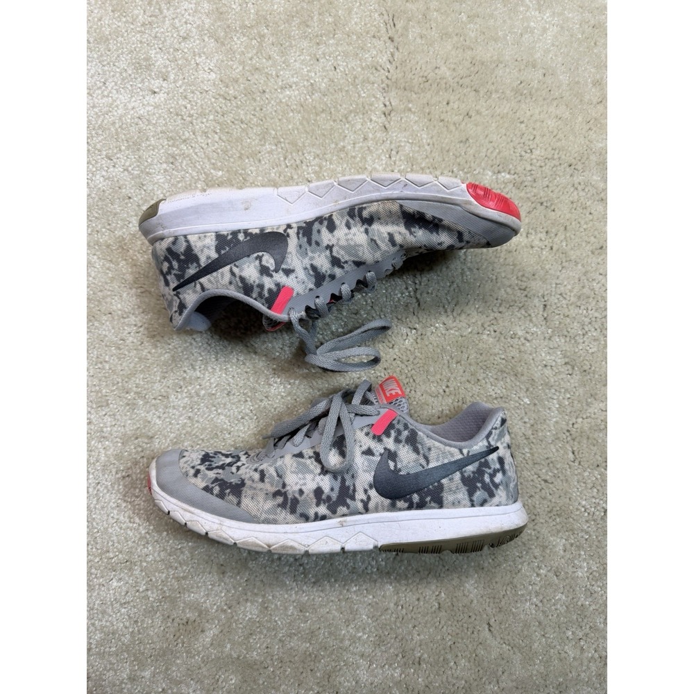 Nike Flex Experience RN 6 Running Shoes Womens 8.5 Gray Camo Athletic